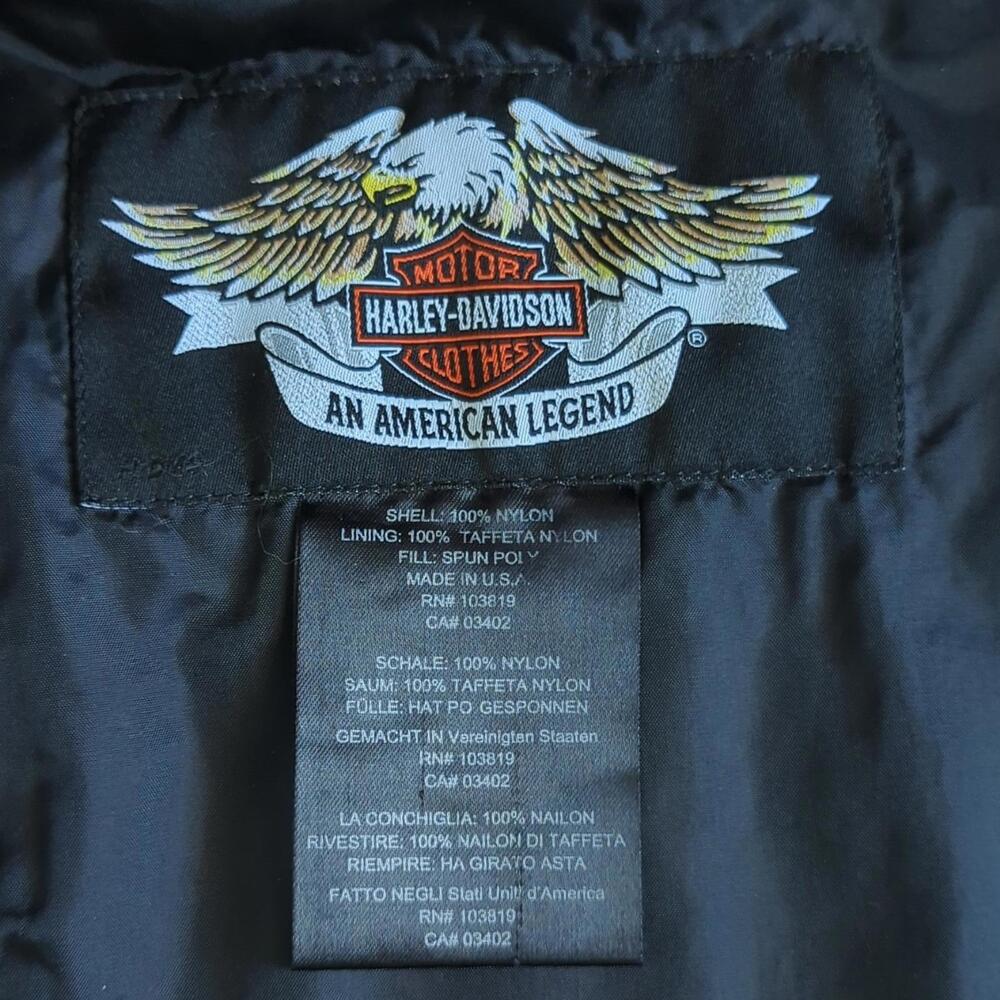 Harley-Davidson Racing Jacket Men's 3XL XXXL 90s Quilted Bomber Screaming Eagle - Picture 5 of 13